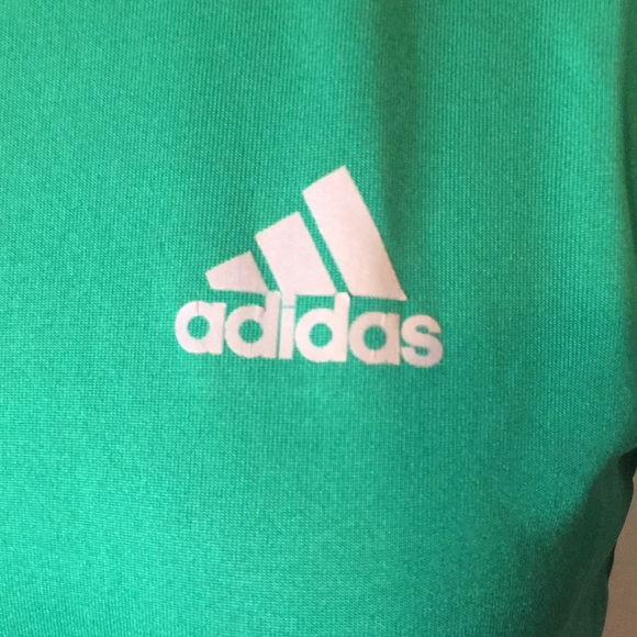 Kids Green Adidas Shirt L-14/16 - Picture 2 of 7